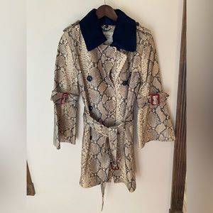 NWT Olivia Palermo x Banana Republic Leather Belted Trench Coat